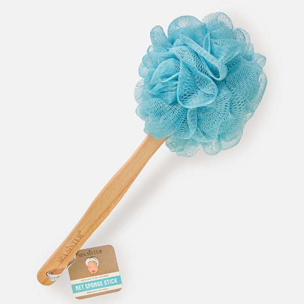 Net Sponge Stick (Beechwood): Cornflower Blue